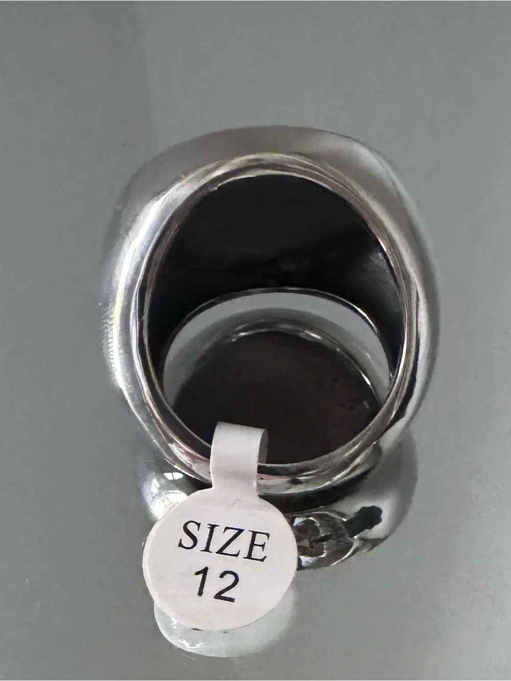 Tree of Life Ring in polished 316L stainless steel size 12
